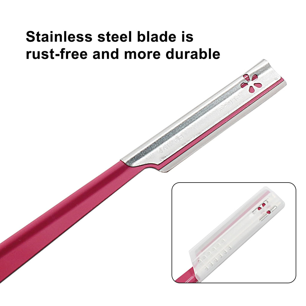 Coufce 10 pcs Red and Blue Eyebrow Trimmer Women