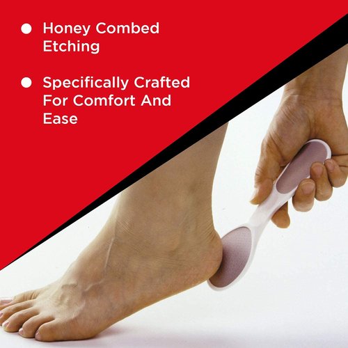 Seki Edge Callus Reducer - (SS-800) - Coarse & Fine Stainless Steel Abrasive Metal Foot File Gently Rasps Away Calluses, Corns & Dead Skin - Made in Japan