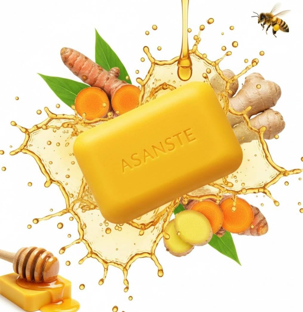 ASANTEE Turmeric & Ginger With Honey Cleansing Soap (Pack of 1)