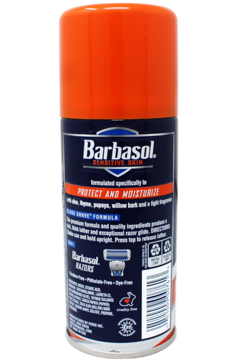 Barbasol Shave Cream 7 Ounce (Sensitive Skin, Pack of 3)