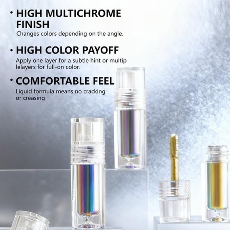 Evpct Royal Blue Duochrome Liquid Eyeshadow - Waterproof Multichrome Metallic Glitter Makeup for Women