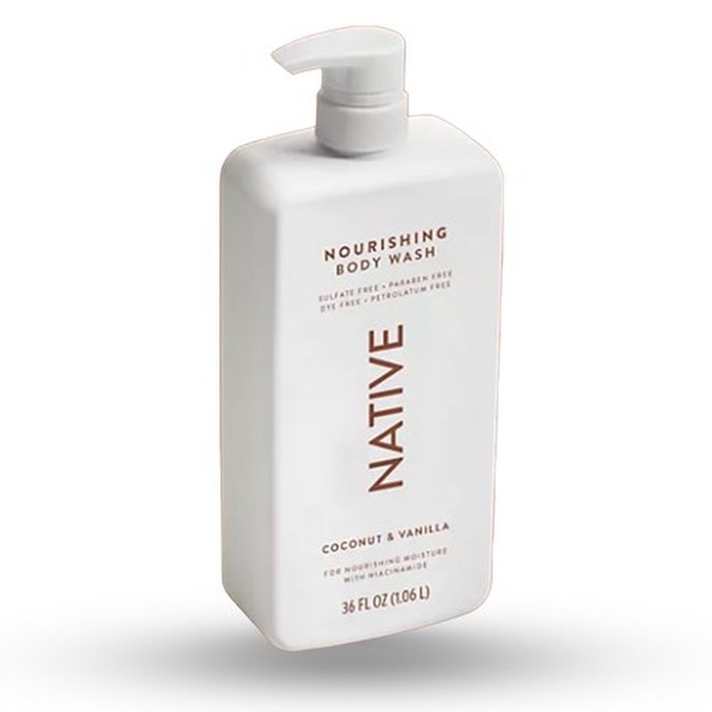 Native Body Wash - Coconut & Vanilla - Sulfate Free - 36 Fl Oz