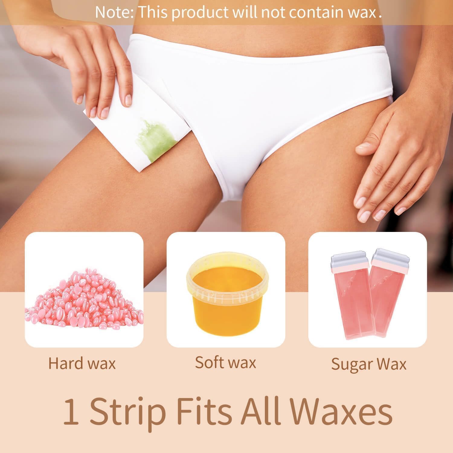 iSalonSupplies 200 Pcs Professional Non Woven Wax Strips for Hair Removal - Works with Wax Beads, Soft Wax & Roll On Wax - Tear-Resistant, Skin-Friendly & Reusable Strips for Legs, Face, Back, Arms