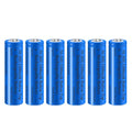 6 Pack 3200 mAh Battery Ni-MH Rechargeable, Button Top NiMH Batteries, High Capacity Battery for LED Flashlight, Headlamp,Camera, RC Car, Mini Fans, etc, with Storage Box, Blue