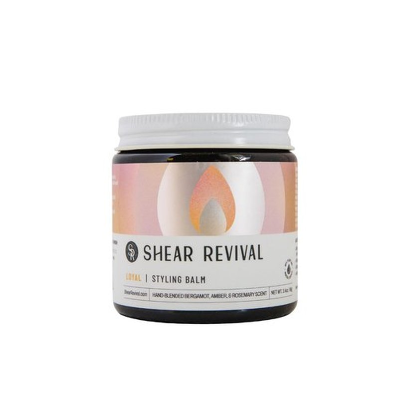 Shear Revival Loyal Styling Balm Pomade for Men & Women - Light Hold, Natural Finish for All Hair Types, 99% Natural Ingredients, Bergamot, Amber & Rosemary Scent, Travel Friendly 3.4oz