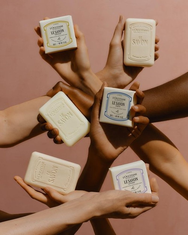 L'OCCITANE Shea Butter Hand & Body Soap Bar - Moisturizing, Extra-Gentle Formula, Vegan & Non-Drying