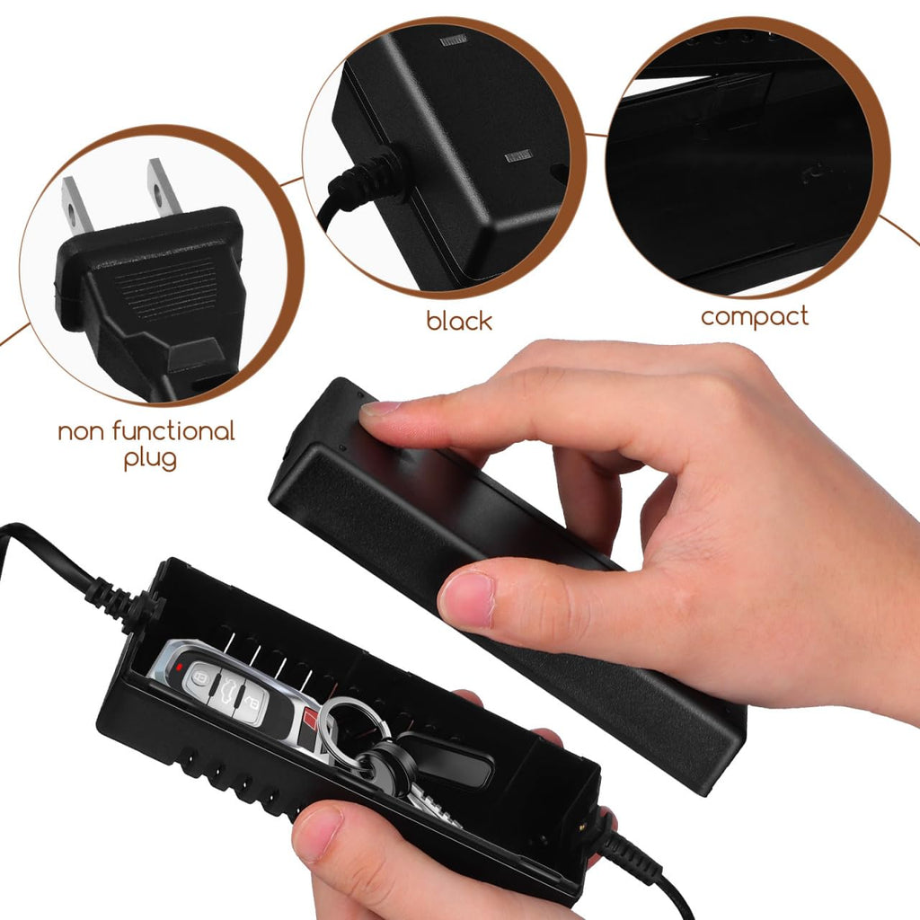 Angoily Fake Charger Safe, Diversion Secret Container, Discreet Laptop Adapter Hidden Safe Compartment Stash Hider Box for Cash Money Key Jewelry Hiding, Power Plug Storing for Home, Office, Car