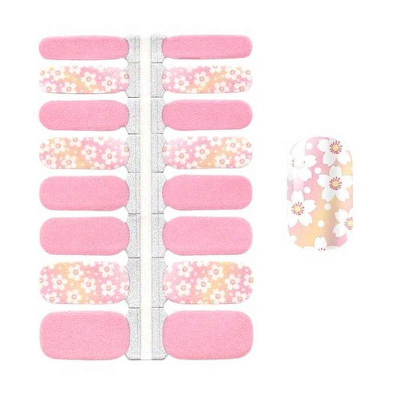 DANNEASY Thicker Nail Polish Strips Flowers Series, 5 Sheets Nail Stickers for Women, Adults, Light Color, Floral Style, Nail Art Stickers and Decals, Self-Adhesive, Single Use
