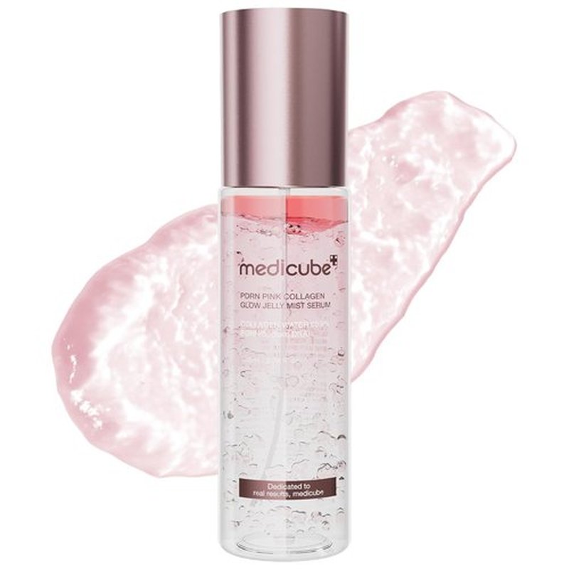 Medicube Jelly Mist Serum - Pink PDRN Collagen Glow Spray with Niacinamide & Hyaluronic Acid | 3.38 fl. oz for Hydration & Radiance