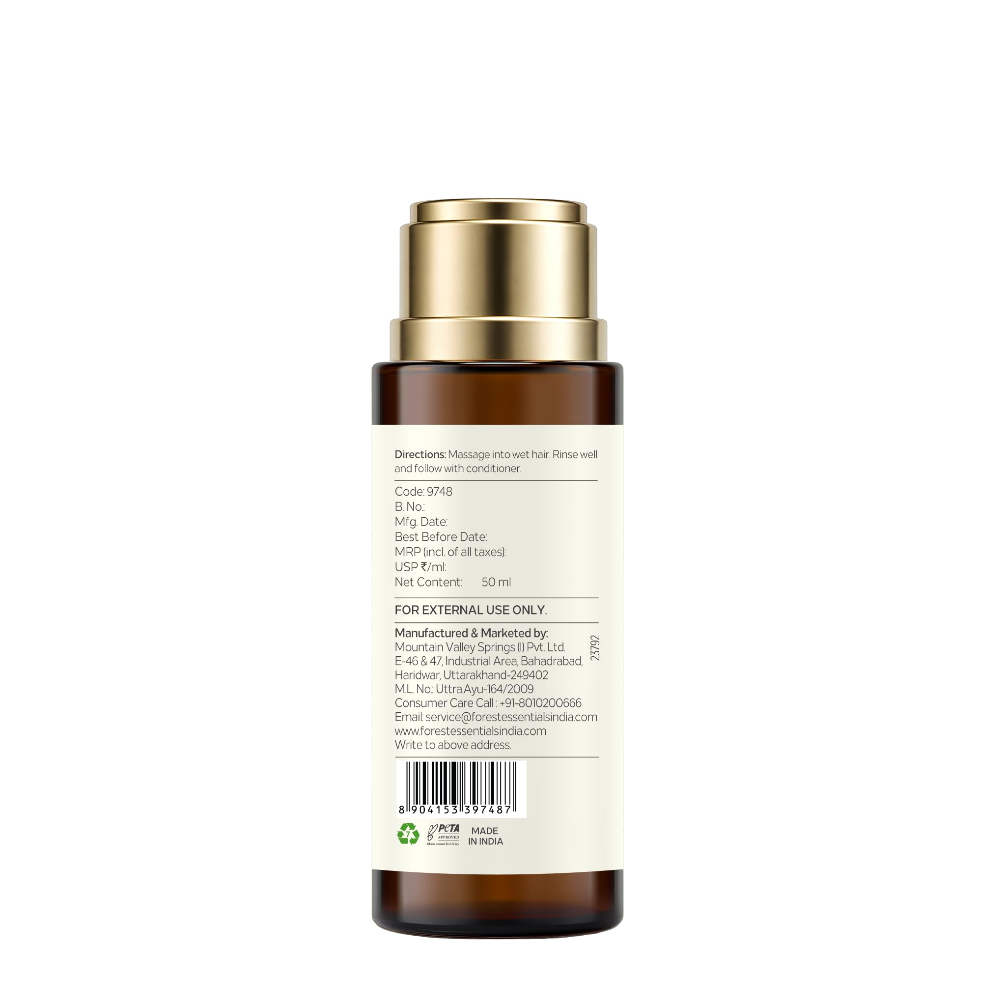 Forest Essentials Hair Cleanser Amla, Honey & Mulethi, 50ml
