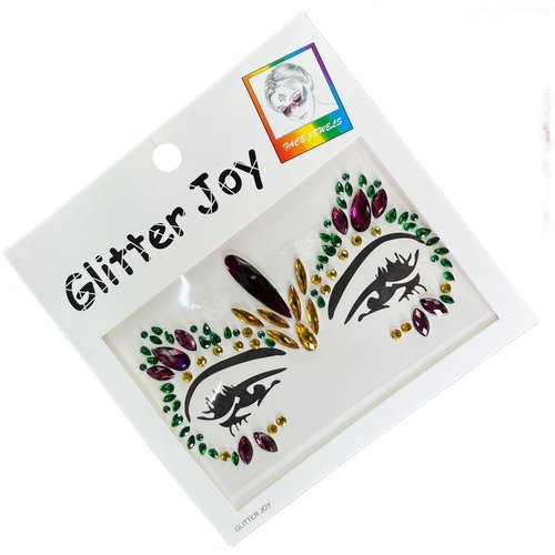 Halloween Face Gems Face Jewels Sticker Eyes Body Gem Sticker Temporary Face Tattoos,5-Pack, Multi-Color