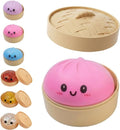 Dumpling Squishy | Colorful Glitter Stress Balls - Fun Fidget Sensory Toy for Easter Basket (Pink)