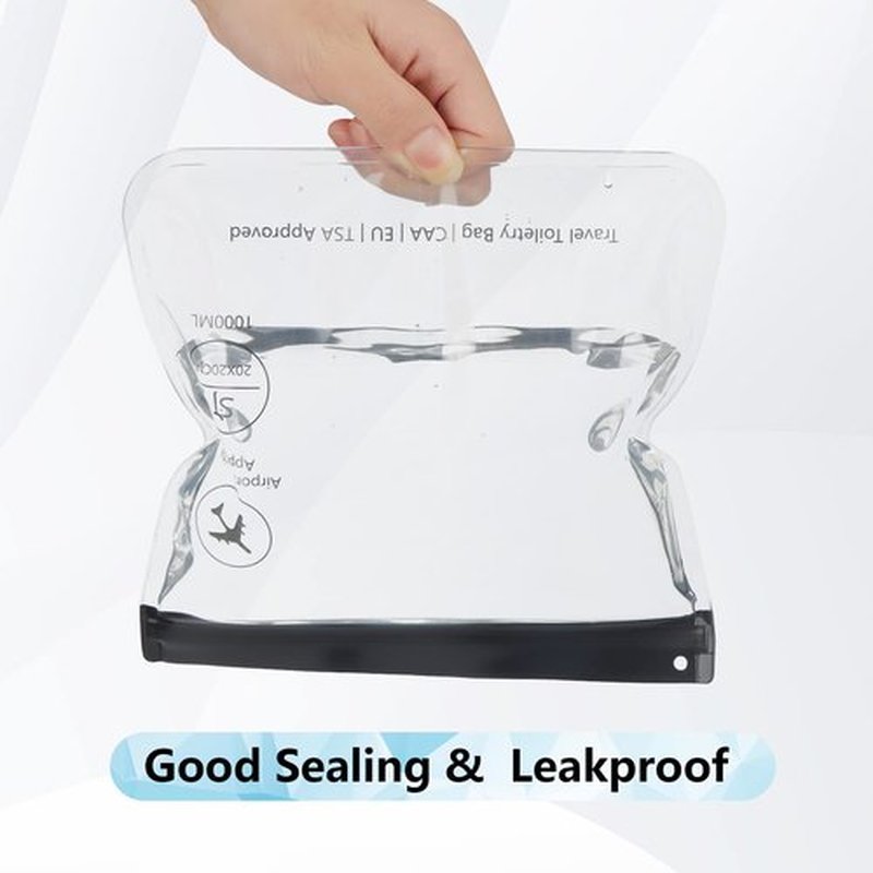 Skiennix Clear TSA Approved Toiletry Bag - Quart Size, Waterproof & Leakproof Travel Bags for Liquids