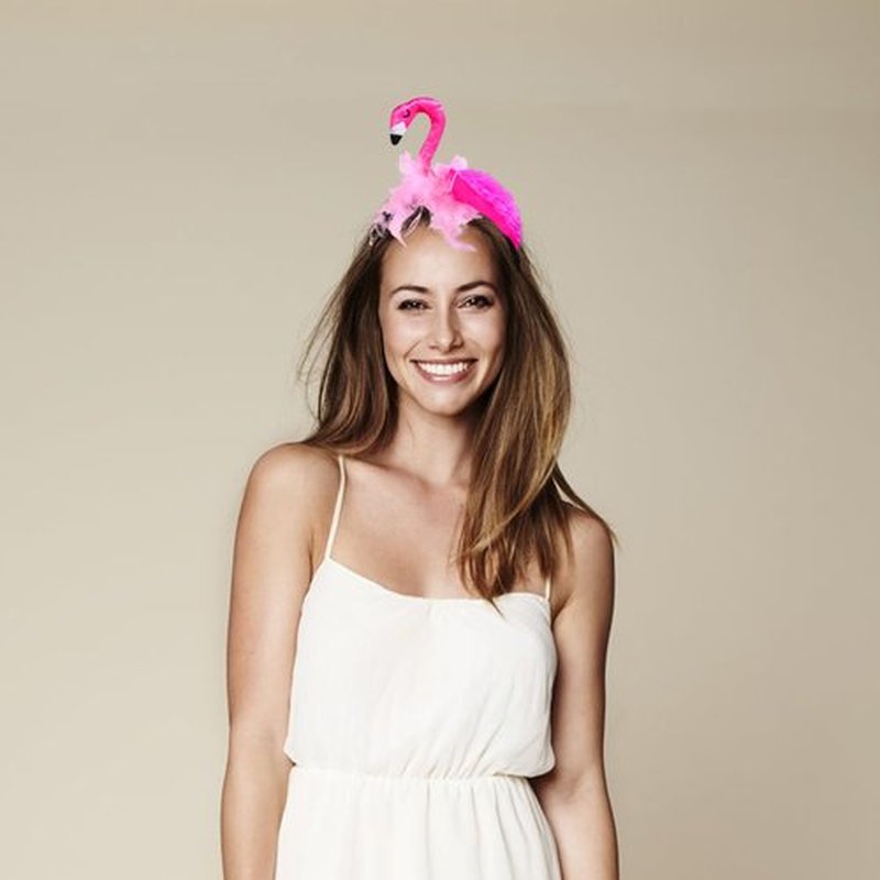 CARMELIT Pink Flamingo Headband Cute Flamingo Hat Creative Flamingo Headdress for Halloween Flamingo Headband for Women Carnival Tropical Party Hair Accessory
