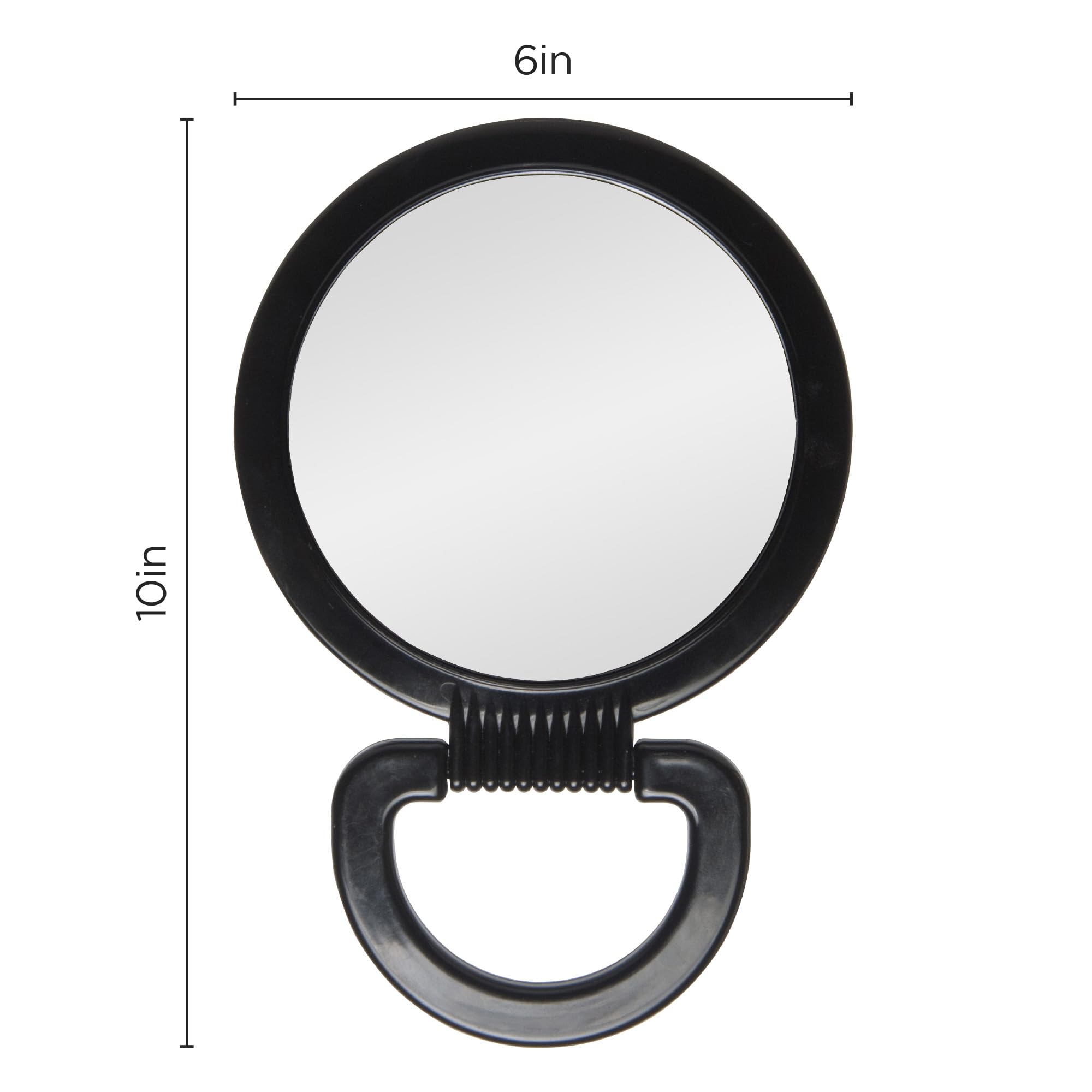 Diane Hand Mirror – Double-Sided 1X and 3X Magnification, Lightweight Portable Handheld Mirror with Handle, Ideal for Makeup, Shaving, & Everyday Beauty, Compact Size for Travel & Gym – 6" Diameter