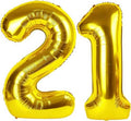Gold Number 21 Balloon - 40 Inch Golden Birthday Decoration for 21st Celebration | Perfect for Men & Women