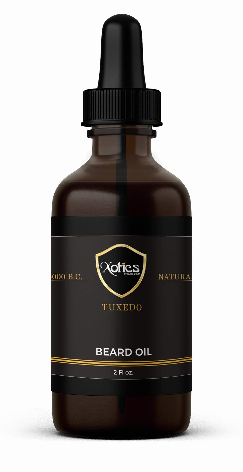 Xotics Natural Beard Growth Oil - 100% Pure Organic Beard Oil for Men, Strengthens Beard/Mustache Growth - Beard Softners, Scented Beard Oil to Make it Grow Fast, Mustache Oil for Men, 2oz (tuxedo)