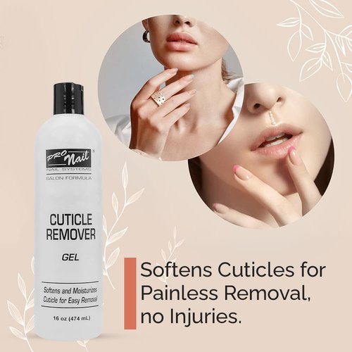Pro Nail Cuticle Remover Gel 16oz - Softens and Moisturizes Cuticle for Easy Removal