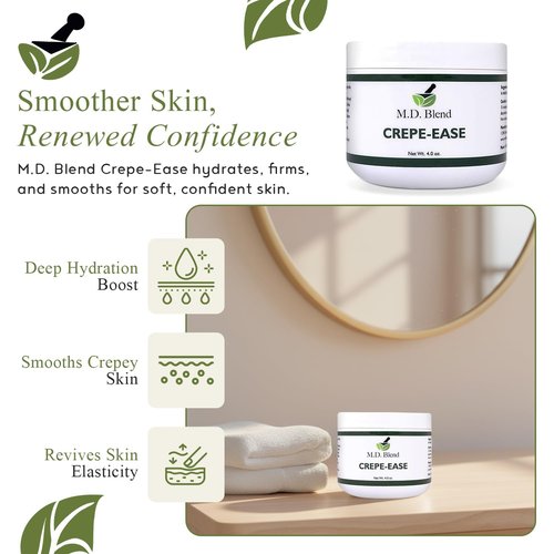 Crepe-Ease Body Moisturizer - Anti-Aging Retinol Cream for Firming & Hydrating Crepey Skin | 4 oz