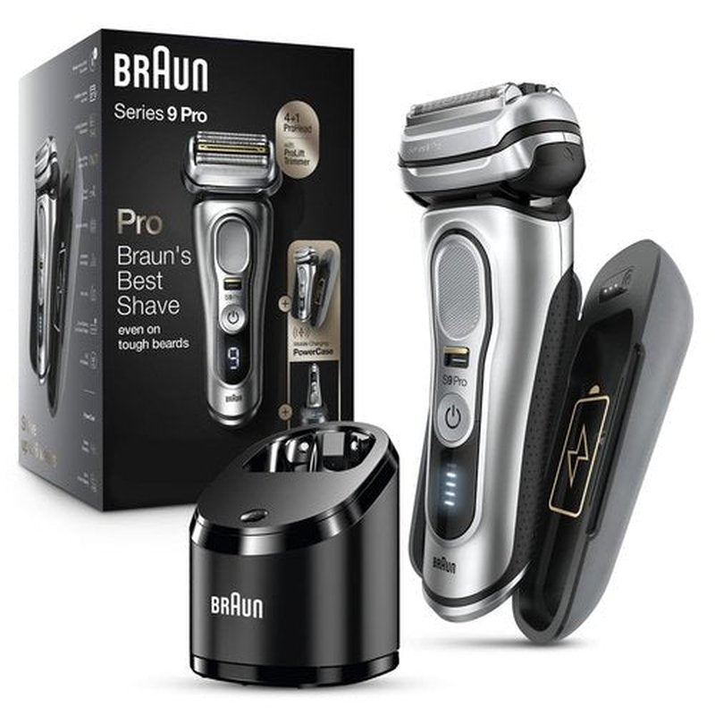 Braun Electric Razor - Waterproof Foil Shaver Series 9 Pro 9477cc | Wet & Dry Shave with Charging Case