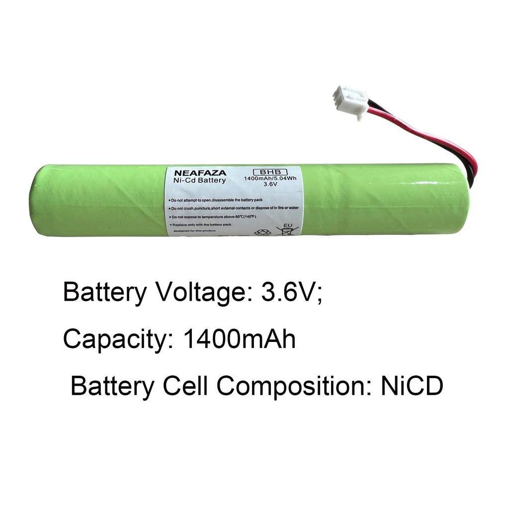 NEAFAZA 3.6V 1400mAh Ni-Cd Battery Replacement Compatible with Hurricane Spin Brush Scrubber Mop Cleaner Spin-Scrubber (1 Pack)