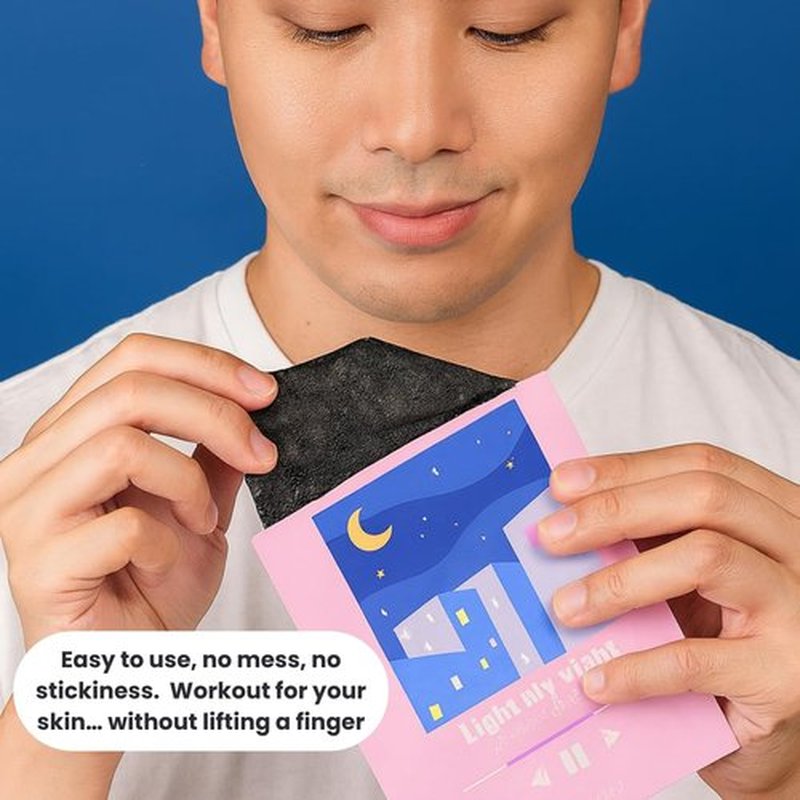 FACETORY K Beauty Face Mask for Men – ILLUMINATING Sheet Mask with Yuja Extract | Skin Care for Men | Brightens, Evens Tone & Fades Post-Acne Marks (5 Pack)
