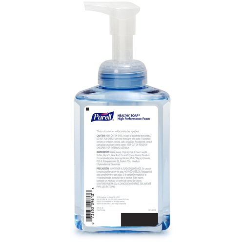 PURELL Brand CRT HEALTHY SOAP High Performance Foam, 17.4 fl oz Hand Soap Table Top Pump Bottle (Pack of 4) - 5014-04