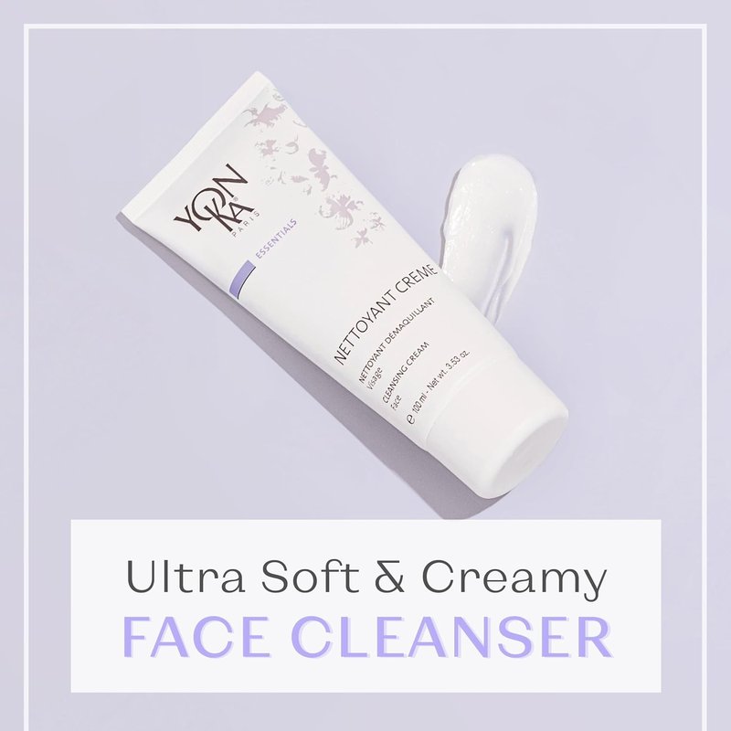 Yonka Nettoyant Creme - Cleansing Makeup Remover Cream with Calming Peppermint | 3.53 oz for Sensitive Skin