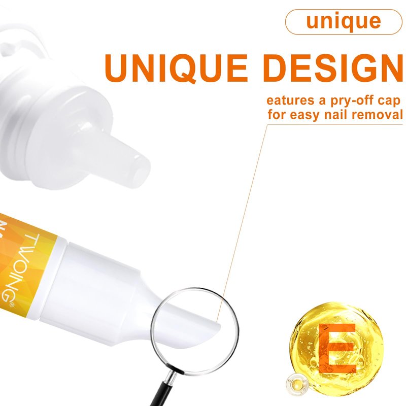 YTRUNS Nail Glue Remover for Press on - 10ML Press On Nail Remover,eatures a pry-off cap for easy,nail removal Remover Easy Removal Debonder for Glue on Tips,containing vitamin E(3 pcs)