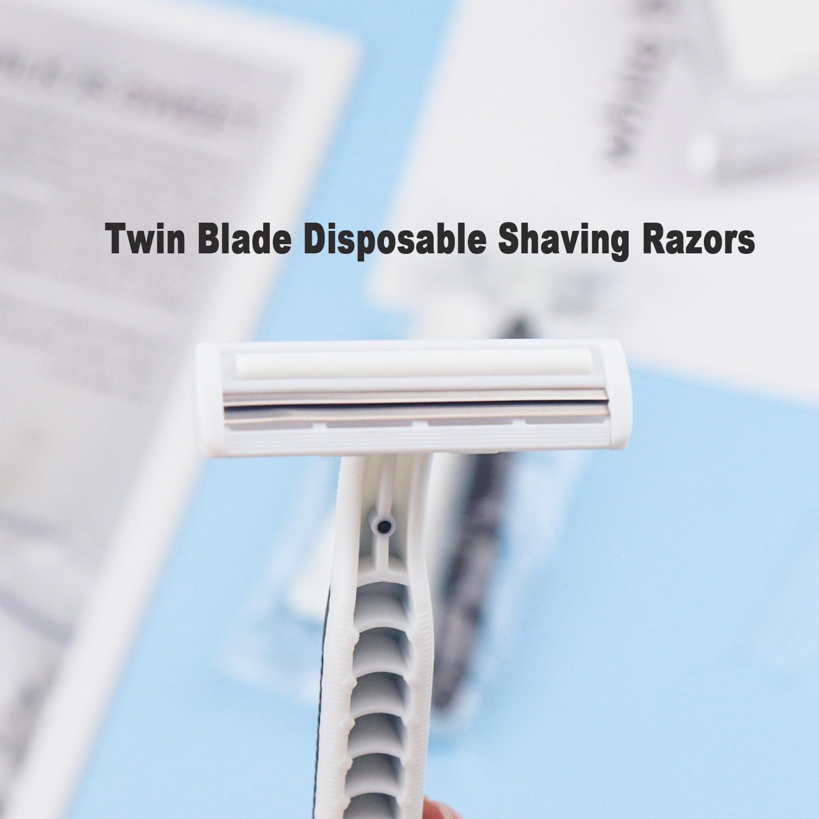 Disposable Razors in Bulk Pack of 30,Black Disposable Shaving Razors Individual Wrapped Twin Blade Bulk Disposable Razors with Clear Cap and 10g Shaving Cream for Homeless,Hotel,Travel,Charity,Shelter
