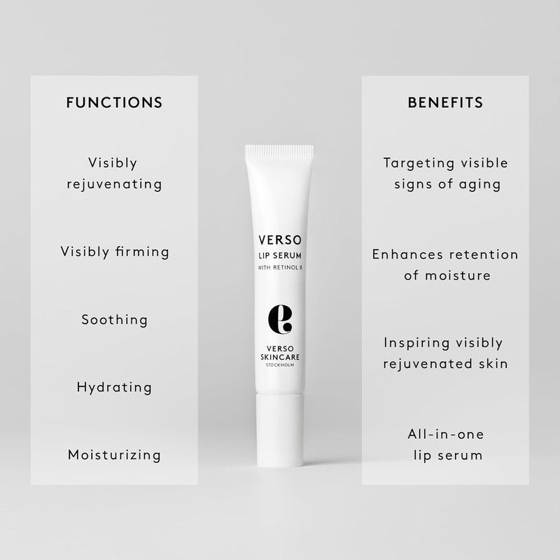 Verso Lip Serum - Hydrating & Nourishing Formula | 0.5 Fl Oz for Soft, Plump Lips