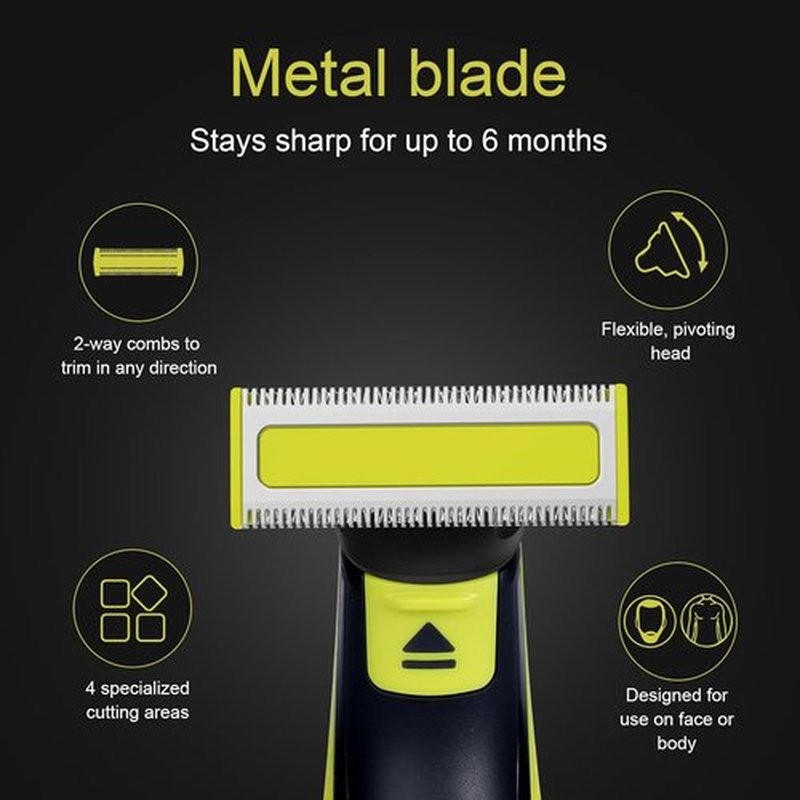 Norelco Replacement Electric Shaver Heads - Compatible with OneBlade QP14xx, QP25xx, QP26xx Models (4-Pack)