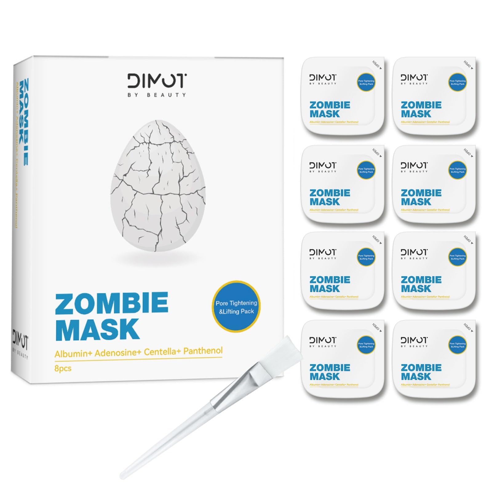 YOYILY 2025 New Zombie Facial Mask - Hydrating & Tightening Face Mask, Lifting, Deep Cleansing Pore, for Women & Men, 1 Box 8Pcs