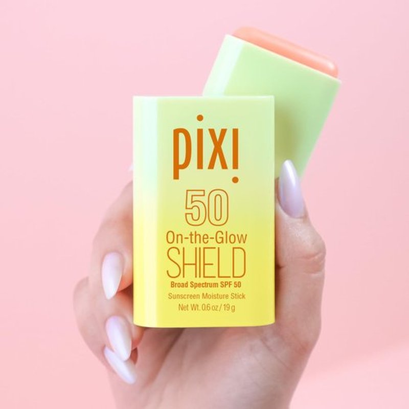 Pixi Beauty On-the-Glow SHIELD SPF 50 Sunscreen Stick - Lightweight, Ultra-Hydrating & Travel Size | 2-Pack, Vegan & Paraben-Free | 2x 0.6oz/19g