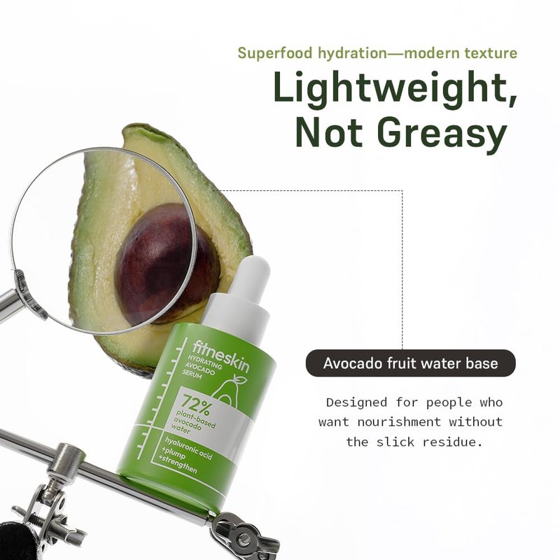 **Skiennix Hydrating Avocado Serum - Nourishing Avocado Water & Vitamin B3, 1 Fl Oz (30ml) | Fragrance-Free & Vegan**