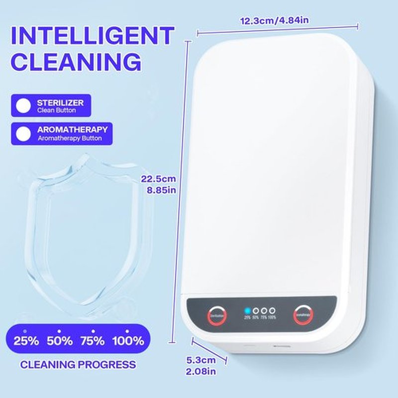 Shmian Sterilizer Box for Nail Tools & Phone Accessories-USB-Powered Portable Cleaning Box for Scissors, Jewelry, Tweezers - Manicure Salon & Home Use Sterilization Machine