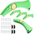 WILLBOND 4 Pcs Navajas Para Roofing Fixed Blade Roofing Knife, Heavy Duty Utility Knife for Drywall, Vinyl, Carpet Cutting, Metal Roofings Tools with Replacement Hook Blades (Classic,Green)