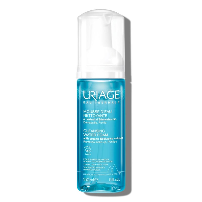 Uriage Face Cleanser - Ultra-Soft Rinse-Off Make-Up Remover with Edelweiss | Soap-Free, Floral Fragrance