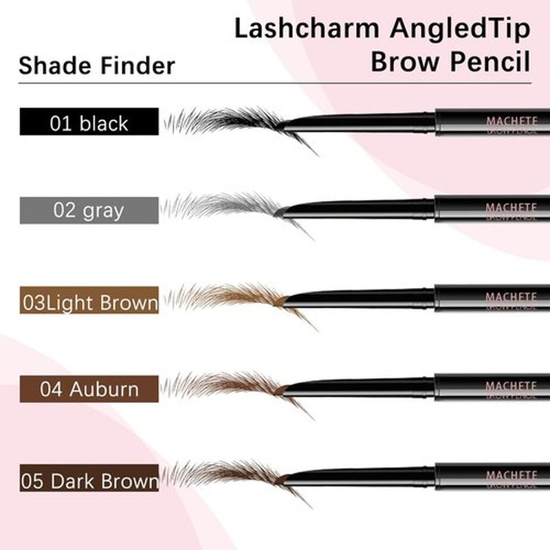 Regine Switzerland Eyebrow Pencil - Ultra-Fine 0.1mm Waterproof Formula | 2-in-1 Double-Ended Design with Spoolie Brush