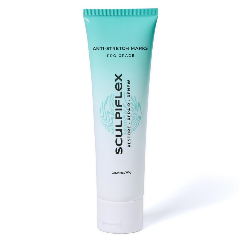 Sculpiflex Stretch Mark Cream for Pregnancy and Weight Changes for Hips, Legs, Stomach, and More, Hydrating & Smoothing for Bright, Even Skin, Gentle Formula and Suitable for All Skin Types (2.82oz)