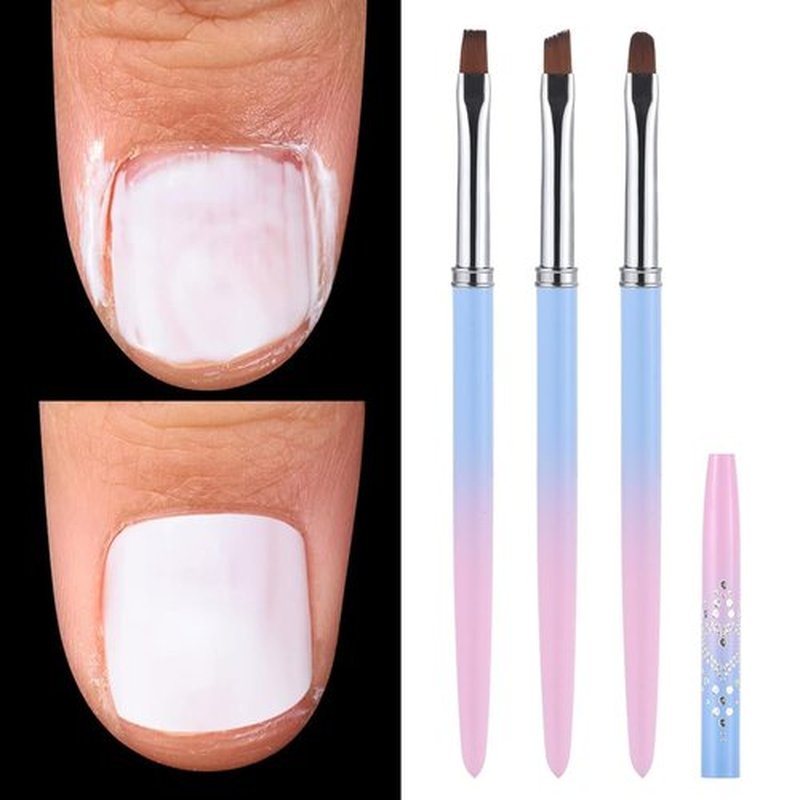 OPI Nail Polish Remover - 3PCS Nail Clean-Up Brushes for Precise Cuticle Cleaning | Acetone Resistant