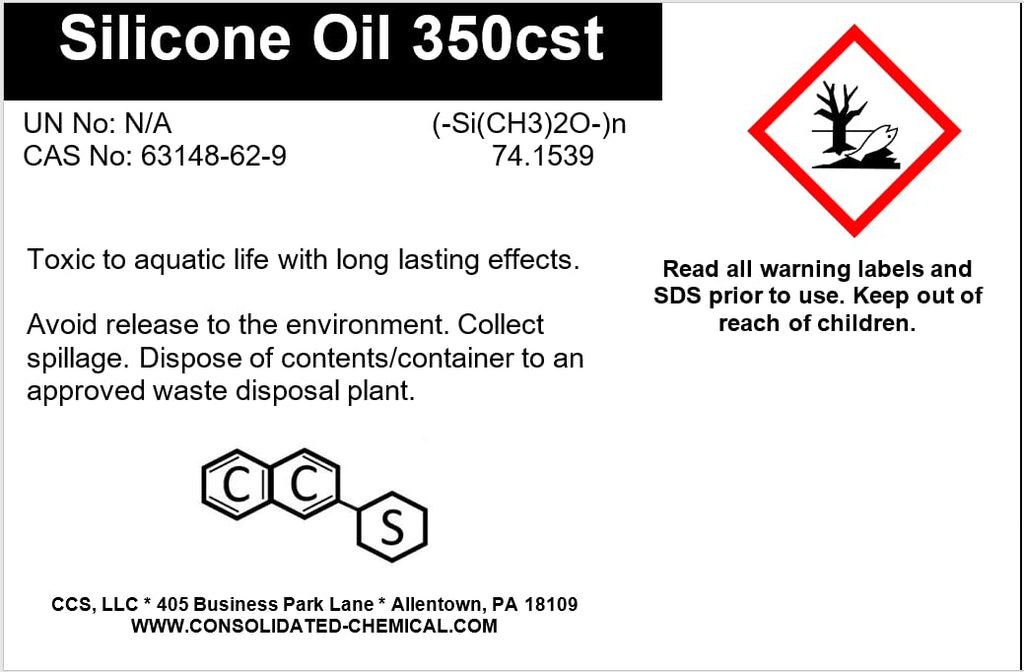 Silicone Oil 350 CST | Premium-Quality Lubricant for Industrial, Automotive, and Cosmetic Applications - 1000mL (32 Fl Oz)