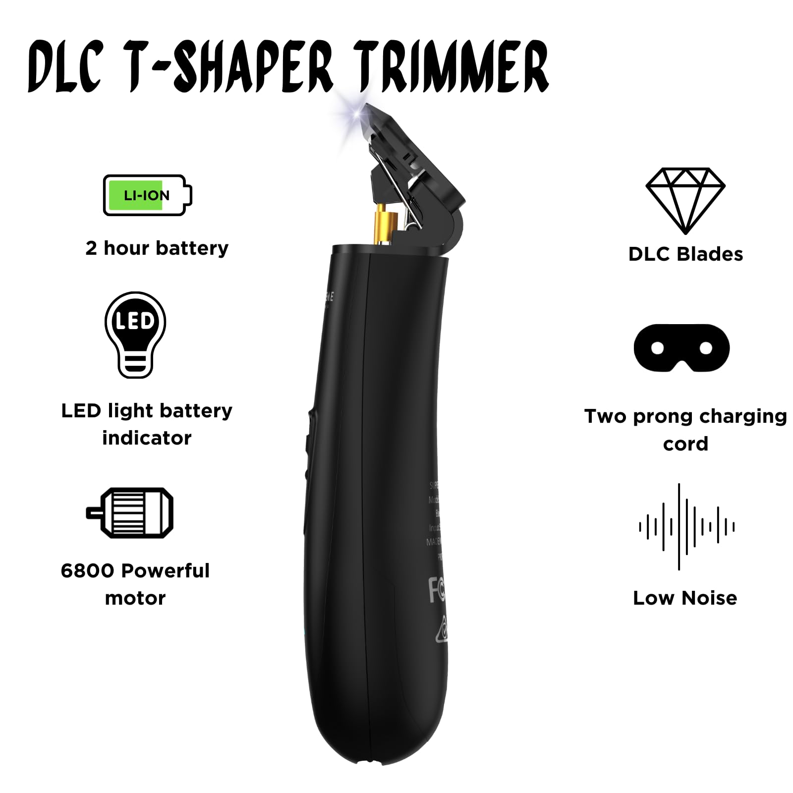Supreme Trimmer DLC T Shaper| Professional Barber Trimmer Hair Clippers for Men (120 Min Run Time) Cordless Hair Trimmer Zero Gapped Liner Beard Trimmer | ST5215 Red