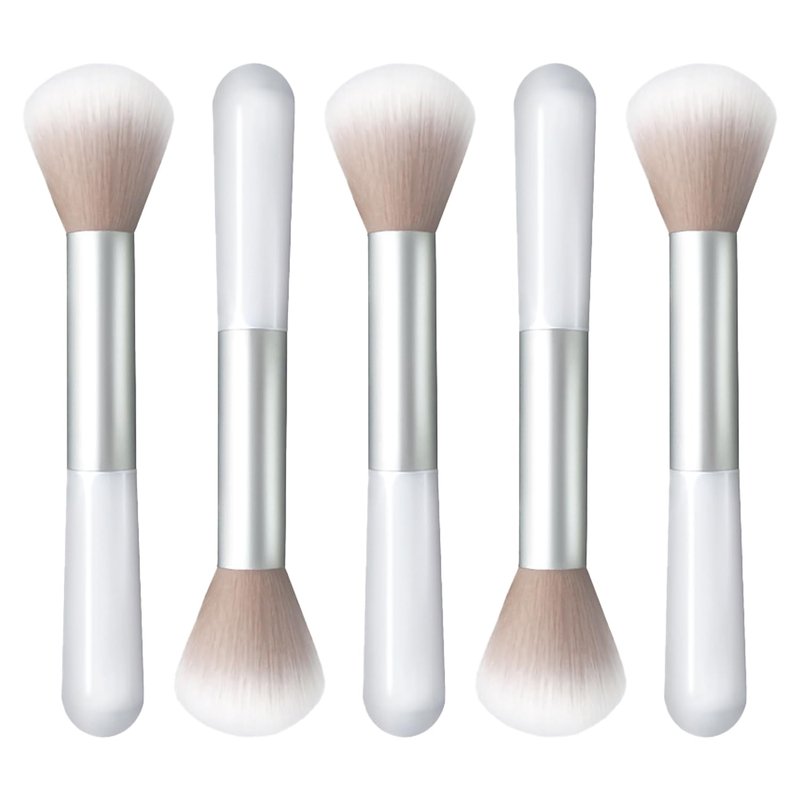 WOKOTO 5PCS Nail Dusting Brush Collector Brush For Nails Art Dust Cleaning Brushes, Blush/Powder Brush Makeup Brushes For Women & Girls, Nail Brushes For Nail Art Acrylic Cleaning Tools