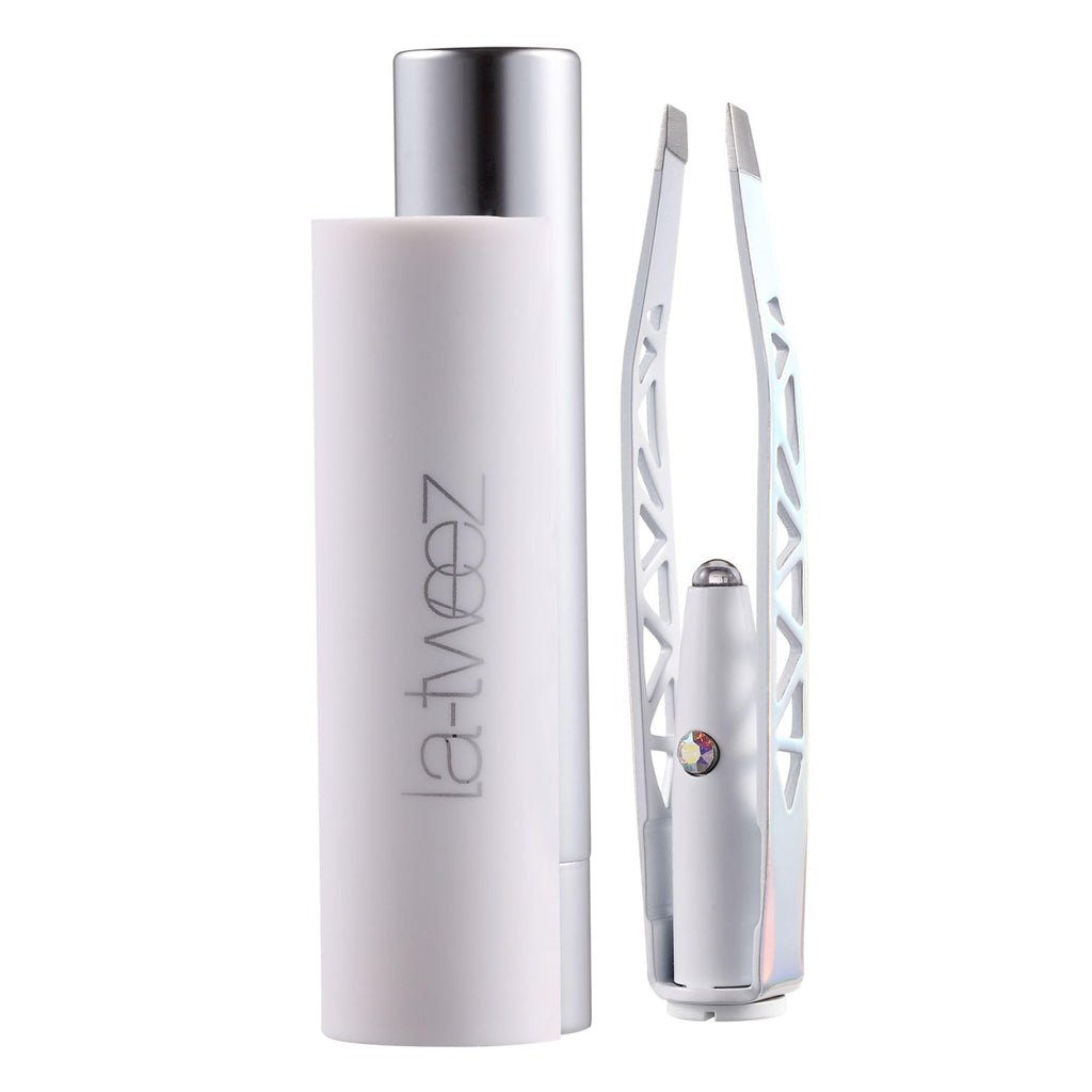 La-tweez Pro Illuminating Tweezers & Mirrored Carry Case with Diamond Dust Tips, Unicorn, 0.5 pound