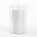 JHJFRAWY Acrylic Clean Pad Storage Box for Clean Skin Club, Cotton Pad Dispenser, Square Rounds Cotton Pad Holder (Pad Not Included) - Vertical with Lid