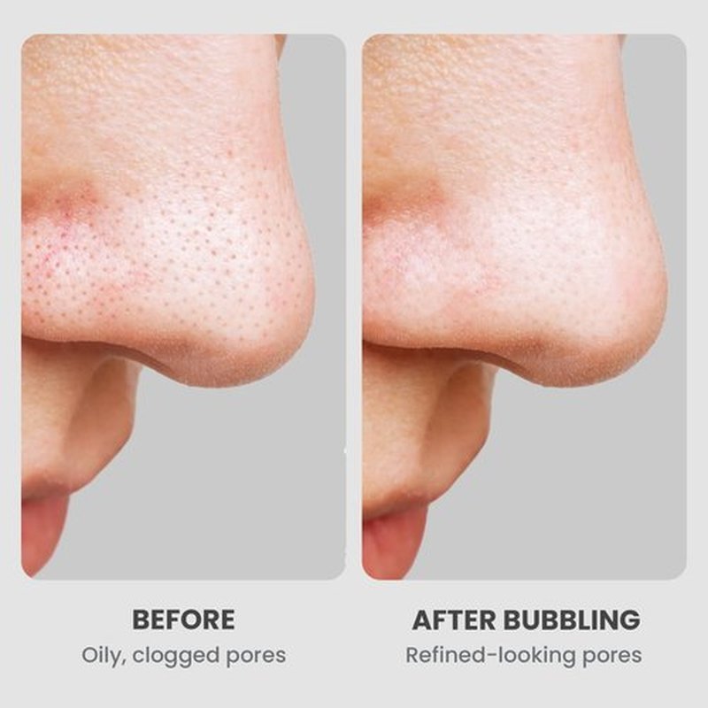 GLAM UP Clean Bubbling Carbonated Clay Mask for Face, Easy-Wash Off Pack, Deep Cleansing, Refreshing Skin Clay Mask, Korean Vegan Skin Care 135ml (4.56 Fl Oz)
