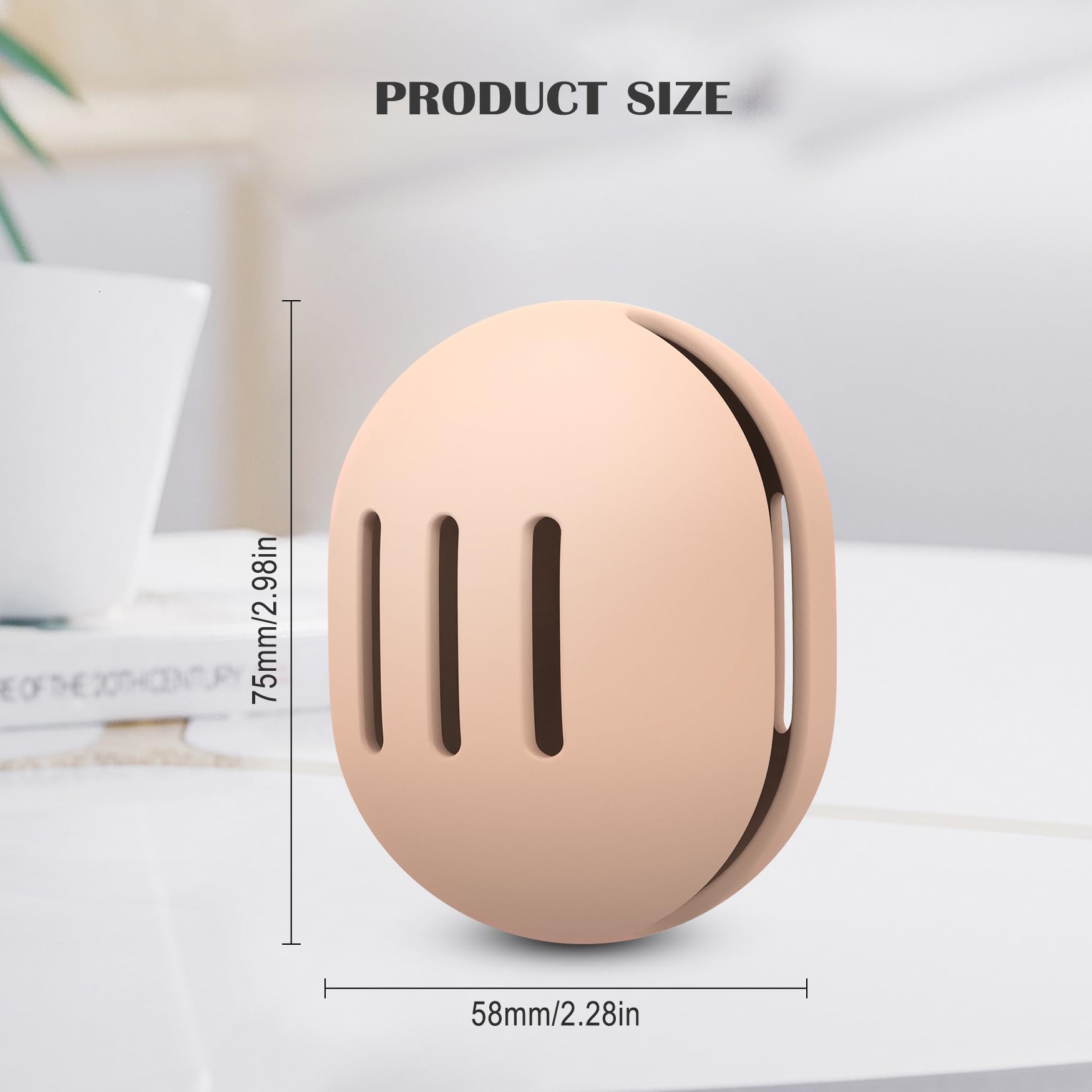 FVION Trendy Makeup Sponge Holder - Silicone Beauty Blender Holder, Silky Smooth Makeup Sponge Case, Beauty Blender Travel Case - Makeup Sponge Container (Khaki)