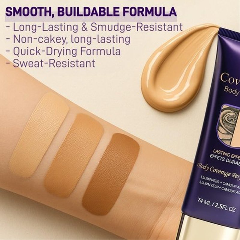 Skiennix Waterproof Body Concealer - Buildable Coverage Foundation for Uneven Skin Tone | Long-Lasting Finish