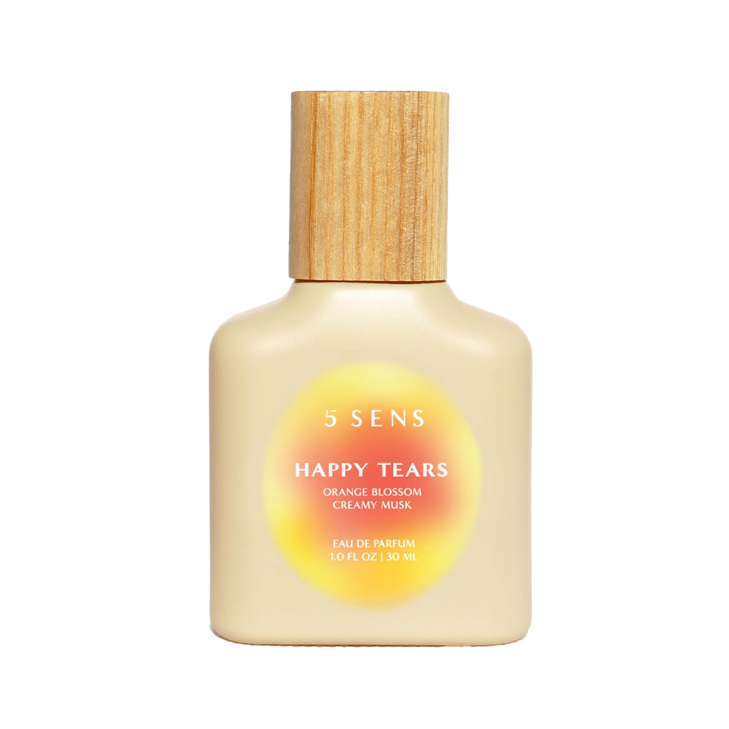 5 SENS Happy Tears Eau de Parfum (30 mL) - Clean, Long-Lasting Fine Fragrance - Warm Floral with Orange Blossom, Arabian Jasmine, White Peach, Creamy Musk & Mandarin - Vegan, Cruelty-Free